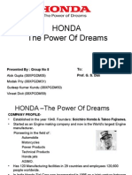 HONDA The Power of Dreams