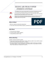 Power Steering Bleeding Instructions