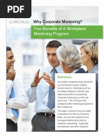 Why Corporate Mentoring?: Five Benefits of A Workplace Mentoring Program