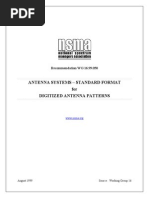 Antenna Systems - Standard Format For Digitized Antenna Patterns