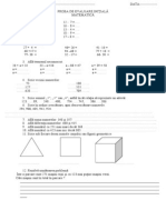 Evaluare Initiala Matematica A III A