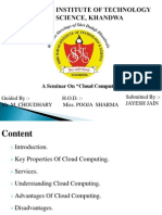 A Seminar On "Cloud Computing"