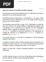 Input and Output (I - O) in 8086 Assembly Language