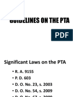 Guidelines On The Pta