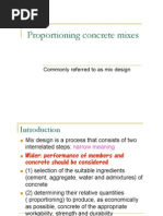 Proportioning Concrete Mixes