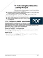 CDOT Workflow IR 11 - Calculating Quantities With InRoads and Quantity Manager