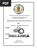 Comparacion de Procesos de Fundicion y Procesos de Manufactura