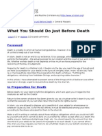 What You Should Do Just Before Death