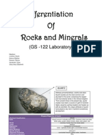 Differentiation of Rocks and Minerals: (GS - 122 Laboratory)