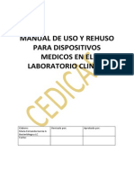 Manual de Uso y Rehuso para Dispositivos Medicos en El Laboratorio Clinico