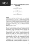 Cash Flow Statement Disclosures A Study of Banking Companies in Bangladesh.