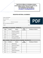 Registro Historial de Estudios