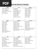 American English Phrases Collocation