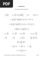 All Symbols Have Their Usual Meaning.: Formula Sheet