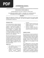 Informe Tema 4 Reacciones Químicas PDF