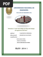 Informe Del Código de Ética Del Colegio de Ingenieros