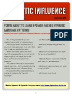 Hypnotic Influence: You'Re About To Learn 9 Power-Packed Hypnotic Language Patterns