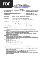 Btallman Education Resume