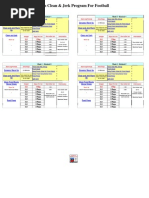 Workout - Sheet - Football Clean and Jerk Program