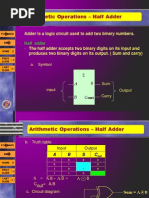 Arithmetic Operations - Half Adder: Adder Is A Logic Circuit Used To Add Two Binary Numbers