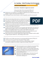 ESL Discussion Questions (Advanced Global Warming)