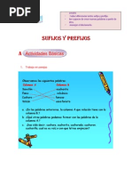 Sufijos y Prefijos