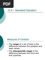 12.4 - Standard Deviation