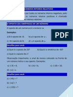 Números Inteiros Relativos