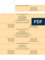 Clasificación Taxonómica