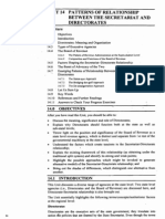 Public Administration Unit-53 Patterns of Relationship Between The Secretariat and Directorates