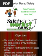 Behavior Based Safety: Gary Peacock Safety Consultant Ohio BWC