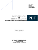 Classification of Areas FOR Electrical Installations at Hydrocarbon Processing and Handling Facilities