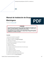 Manual de Instalación de Grupo Electrógeno Por CRAM - PSC S.a.cramelectro