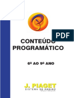 2011 Conteúdo Programático - 2º Segmento - Jean Piaget