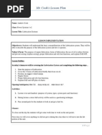 Lubrication Systems Lesson Plan