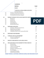 Project Profile For Lyantonde Animal Feed Mill - Table of Contents