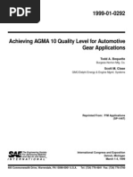 Achieving Agma 10 Quality Level