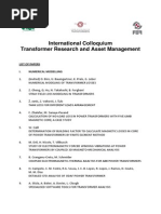 International Colloquium Transformer Research and Asset Management