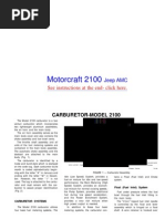 mc2100 Carburetor Install On Jeep 258