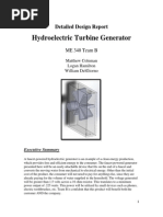 Hydroelectric Turbine Generator Detailed Design Report