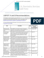 USPSTF A and B Recomendations