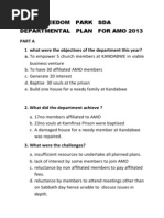 Freedom Park Sda Departmental Plan For Amo 2013