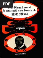 Jean-Pierre Laurant - Le Sens Caché Dans L'oeuvre de René Guénon PDF