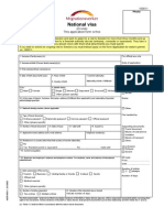 Swedish Family Visa Form