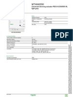 Product Data Sheet: Universal Dimming Actuator REG-K/230/500 W, Light Grey