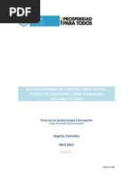 Guía Metodológica para Registros, Observatorios, Sistemas de Seguimientos y Salas Situacionales Nacionales en Salud