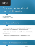 Proceso de Anodizado Del Aluminio