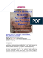 Curso Animador Personas Mayores