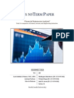 Financial Statements Analysis - Dhaka Stock Exchange