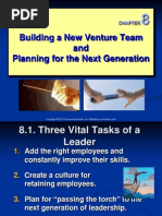 CH 08 - Building A New Venture Team and Planning For The Next Generation